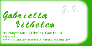 gabriella vilhelem business card